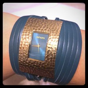 Ladies’ Nixon leather cuff watch